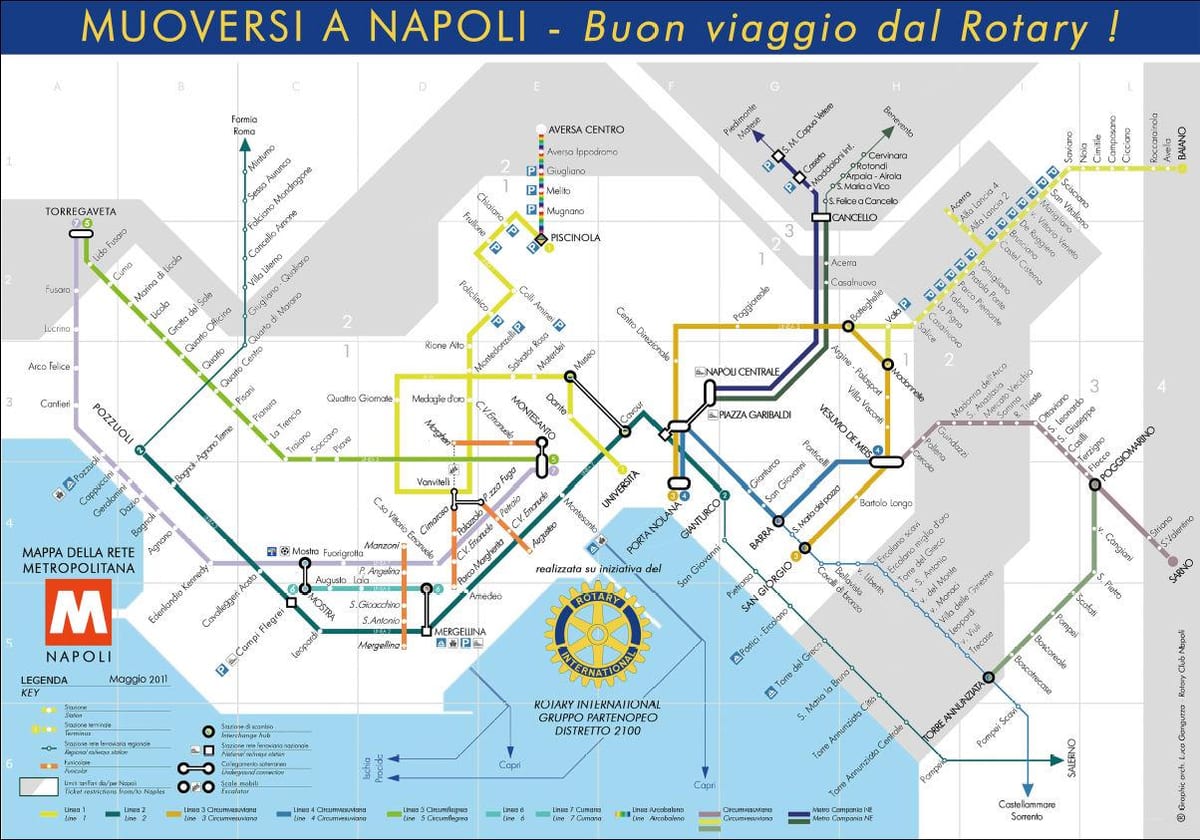 ナポリイタリアのメトロ地図