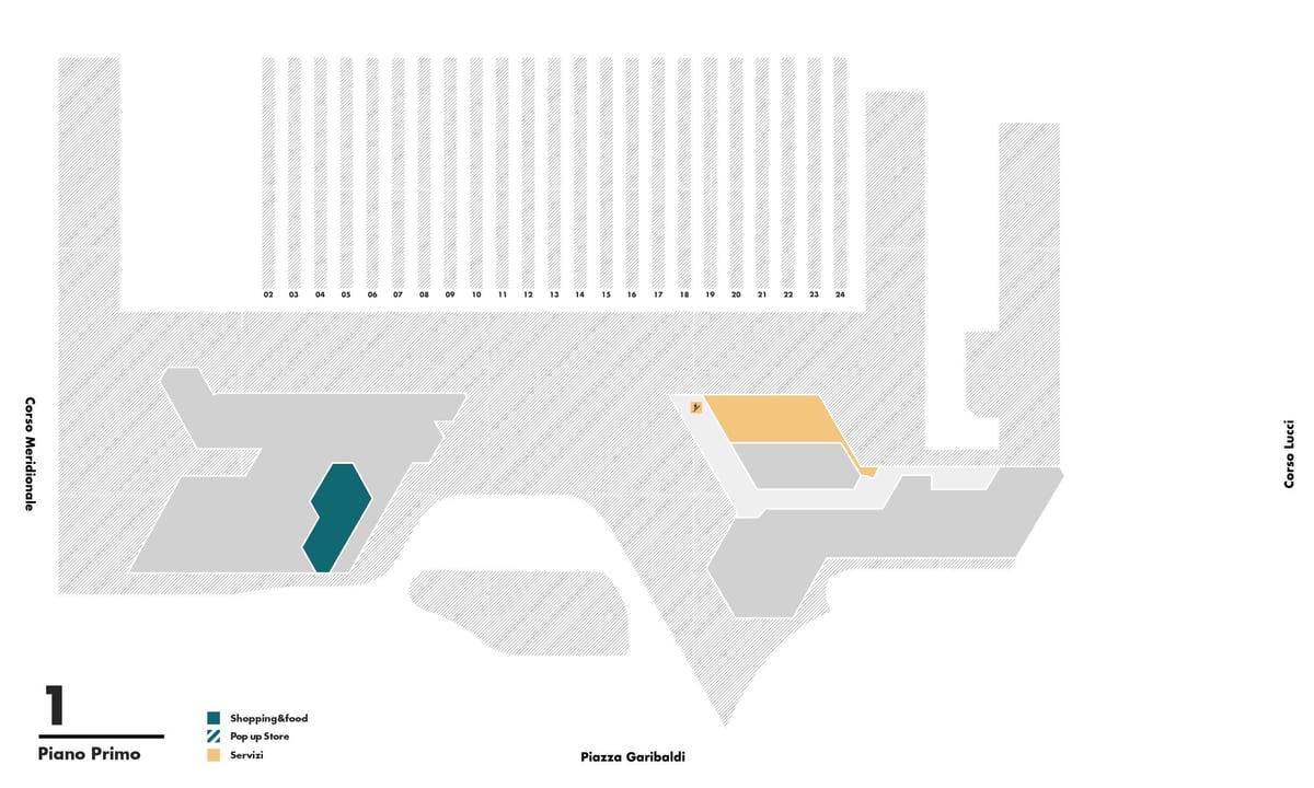 地図のナポリ中央
