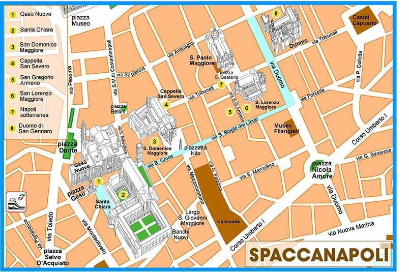 地図spaccanapoliナポリ